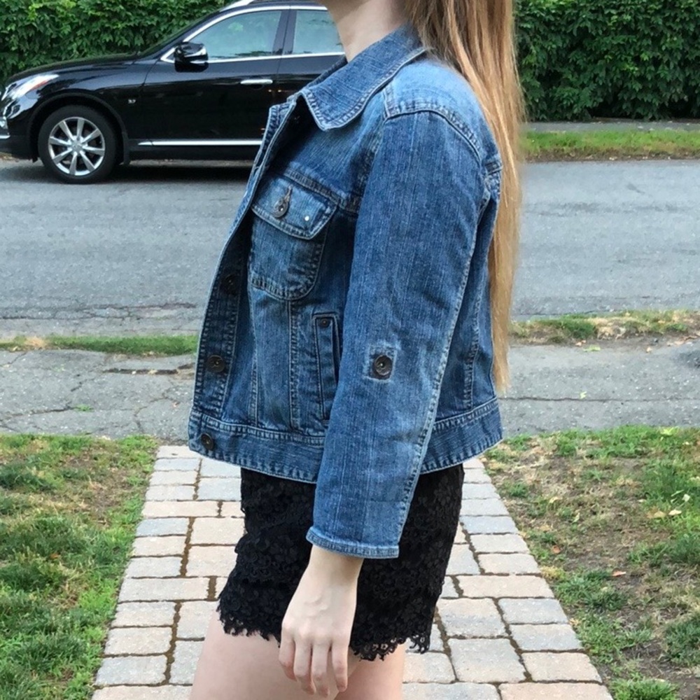 Style & Co. jean jacket M/ tab sleeve